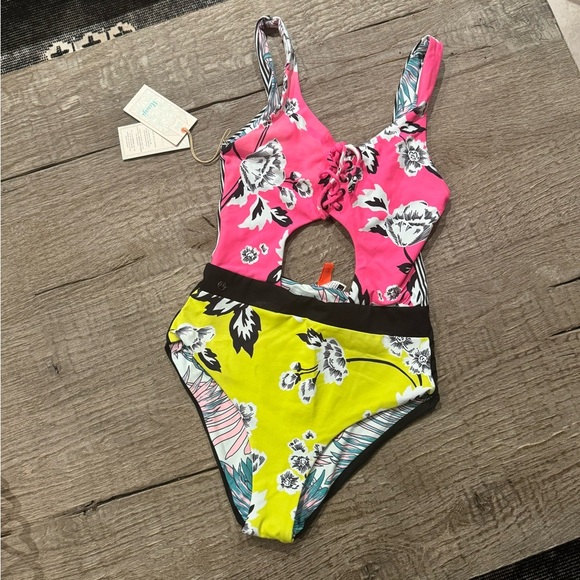 Maaji Fairyground Trapeze Reversible One Piece Swimsuit. - Picture 2 of 9